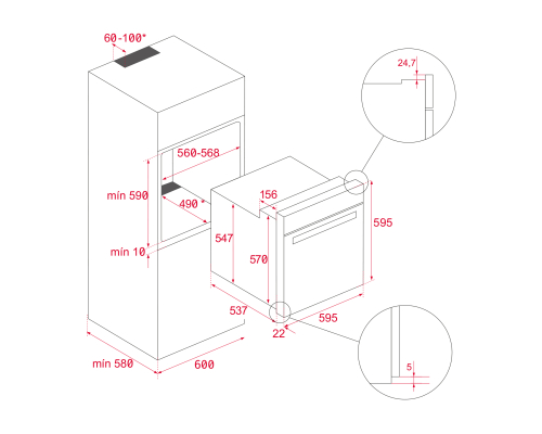 Духова шафа Teka NEO HSB 6350 SS 111010068 Духова шафа Teka NEO HSB 6350 SS 111010068