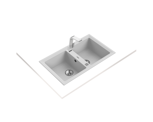 Гранітна мийка Teka STONE 90 B-TG 2B 115260012 білий Гранітна мийка Teka STONE 90 B-TG 2B 115260012 білий