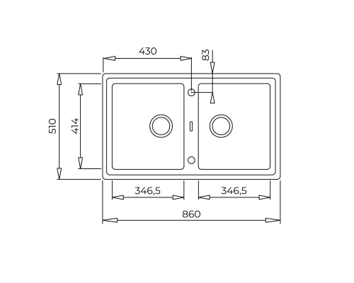 Гранітна мийка Teka STONE 90 B-TG 2B 115260012 білий Гранітна мийка Teka STONE 90 B-TG 2B 115260012 білий