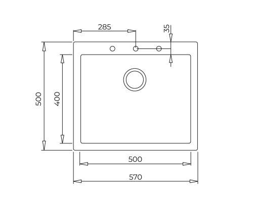 Гранітна мийка Teka FORSQUARE 50.40 TG 115230008 крем