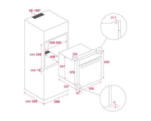 Мультифункціональна духова шафа Teka NEO HSB 6350 FBK 111010071 Мультифункціональна духова шафа Teka NEO HSB 6350 FBK 111010071