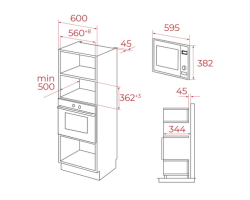 Вбудована мікрохвильова піч із грилем Teka MSEG 620 BK-SS  112070006