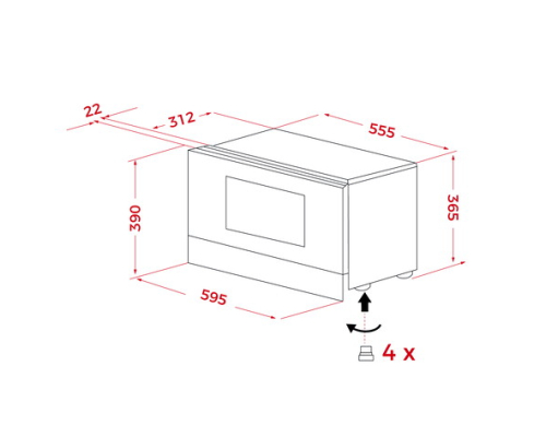 Мікрохвильова піч + гриль Teka NEO MS 6220 BIS L SS  112040006