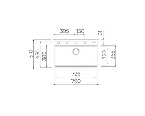 Гранітна мийка Teka NOVA 80 WS-TG 1B 115230057 чорна Гранітна мийка Teka NOVA 80 WS-TG 1B 115230057 чорна