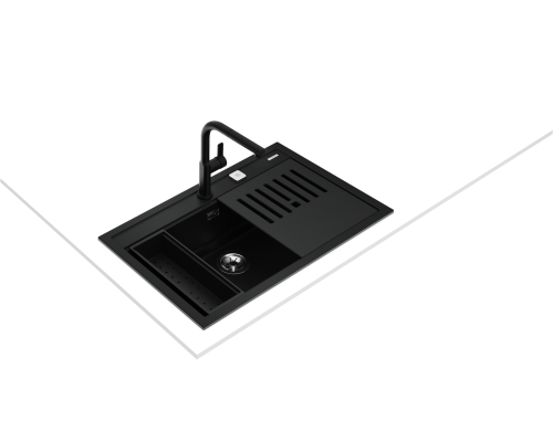 Гранітна мийка Teka NOVA 80 WS-TG 1B 115230057 чорна Гранітна мийка Teka NOVA 80 WS-TG 1B 115230057 чорна